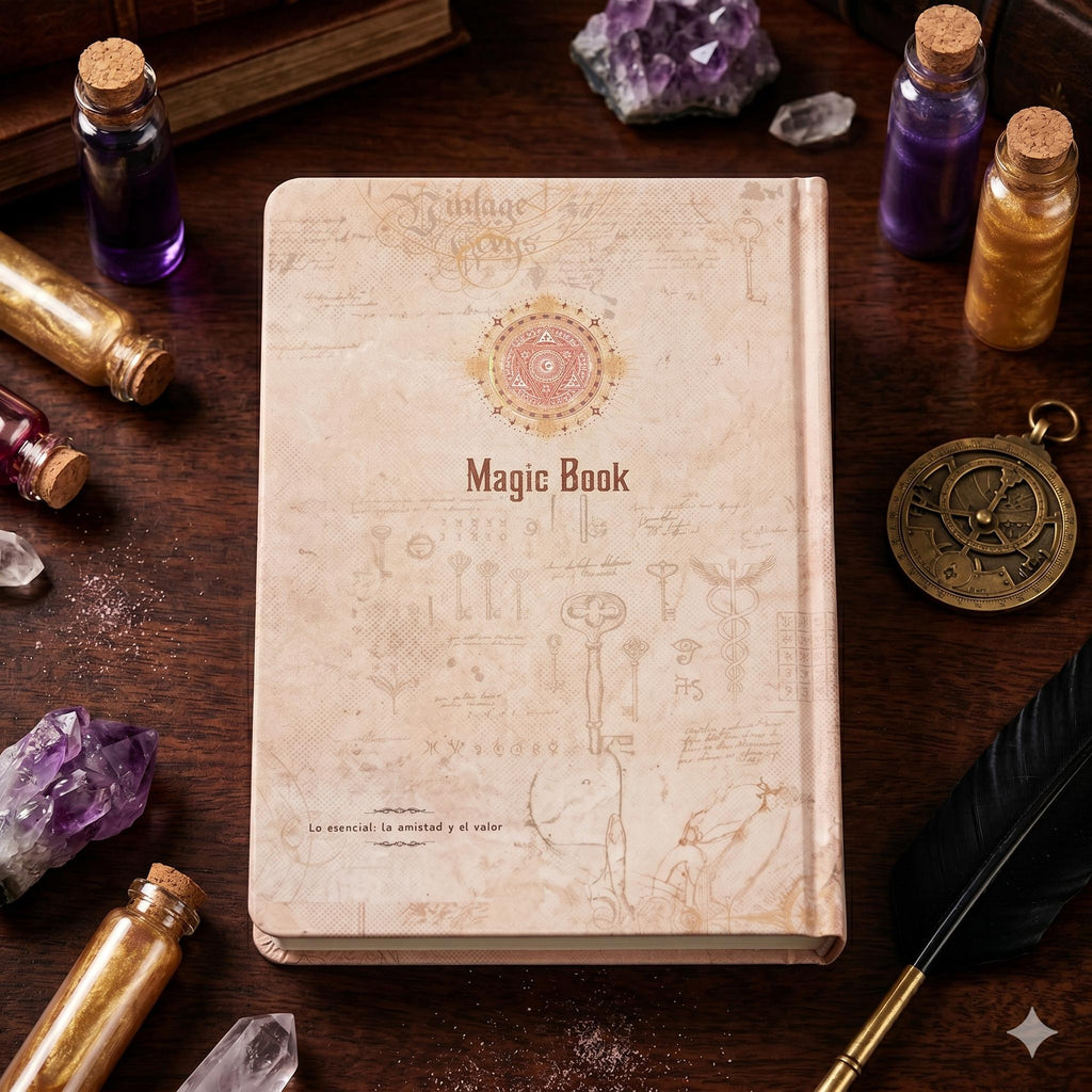 "Magic Book": Libreta Mágica Estilo Grimorio Vintage | Diario Esotérico, Astral y Tarot