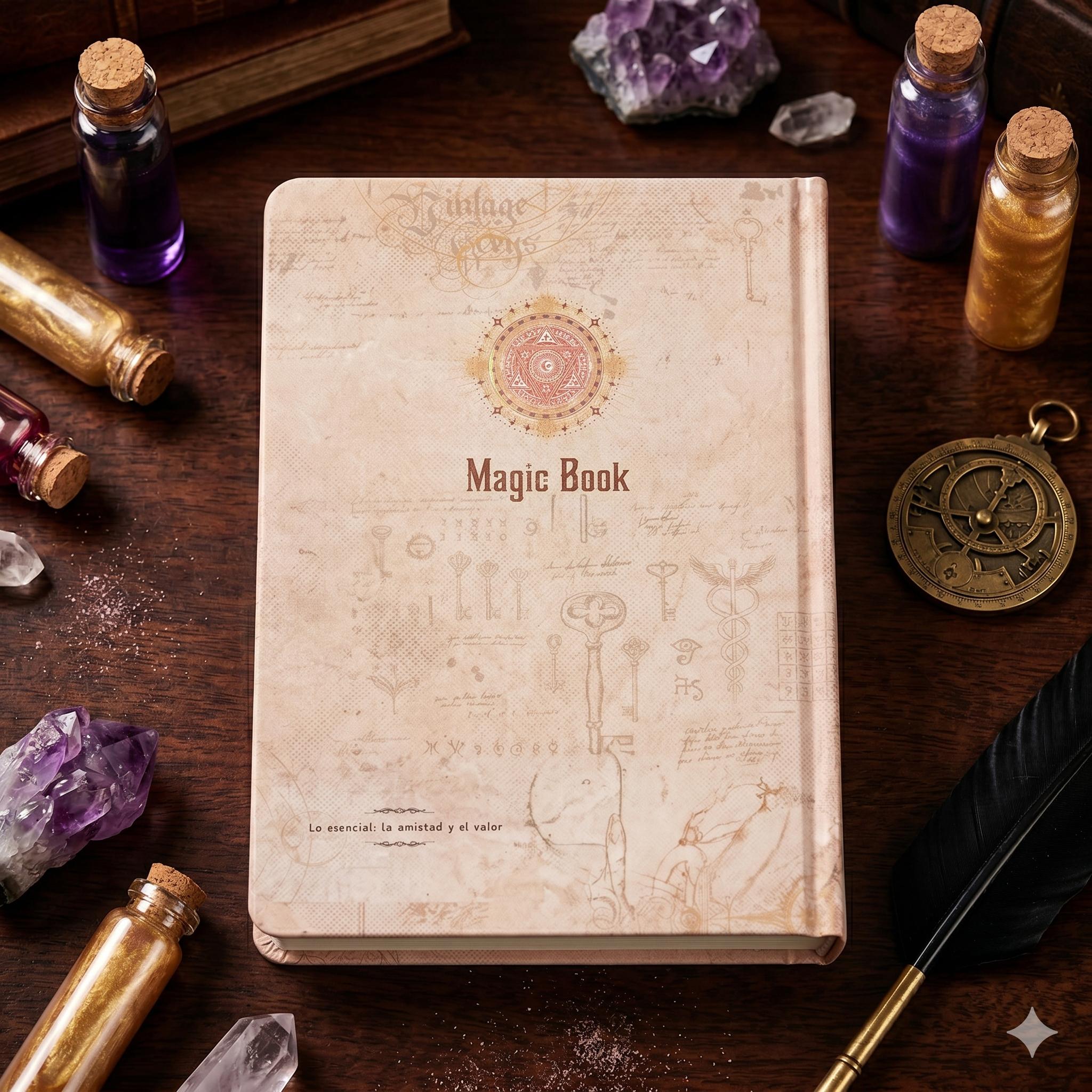 "Magic Book": Libreta Mágica Estilo Grimorio Vintage | Diario Esotérico, Astral y Tarot