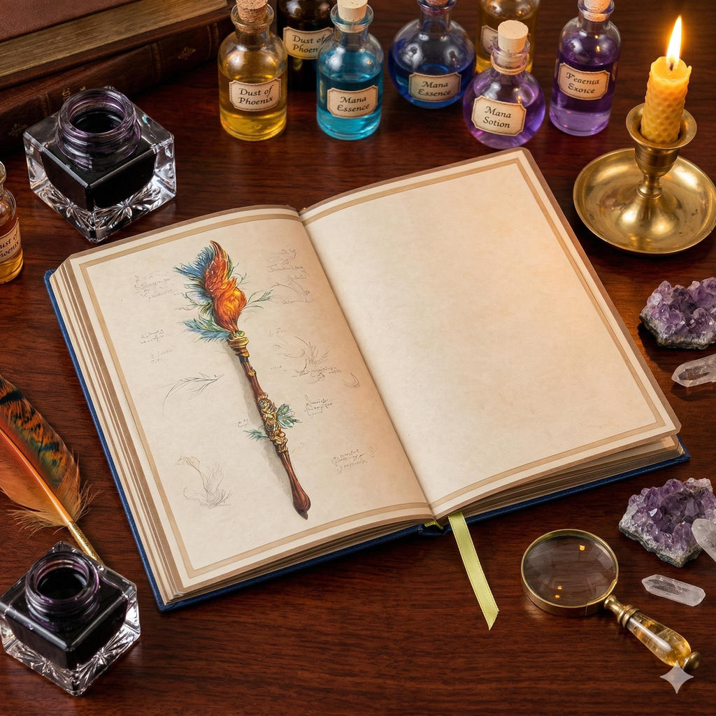 Libreta Mágica "Magic World" Tapa Dura | Diario de Fantasía Vintage