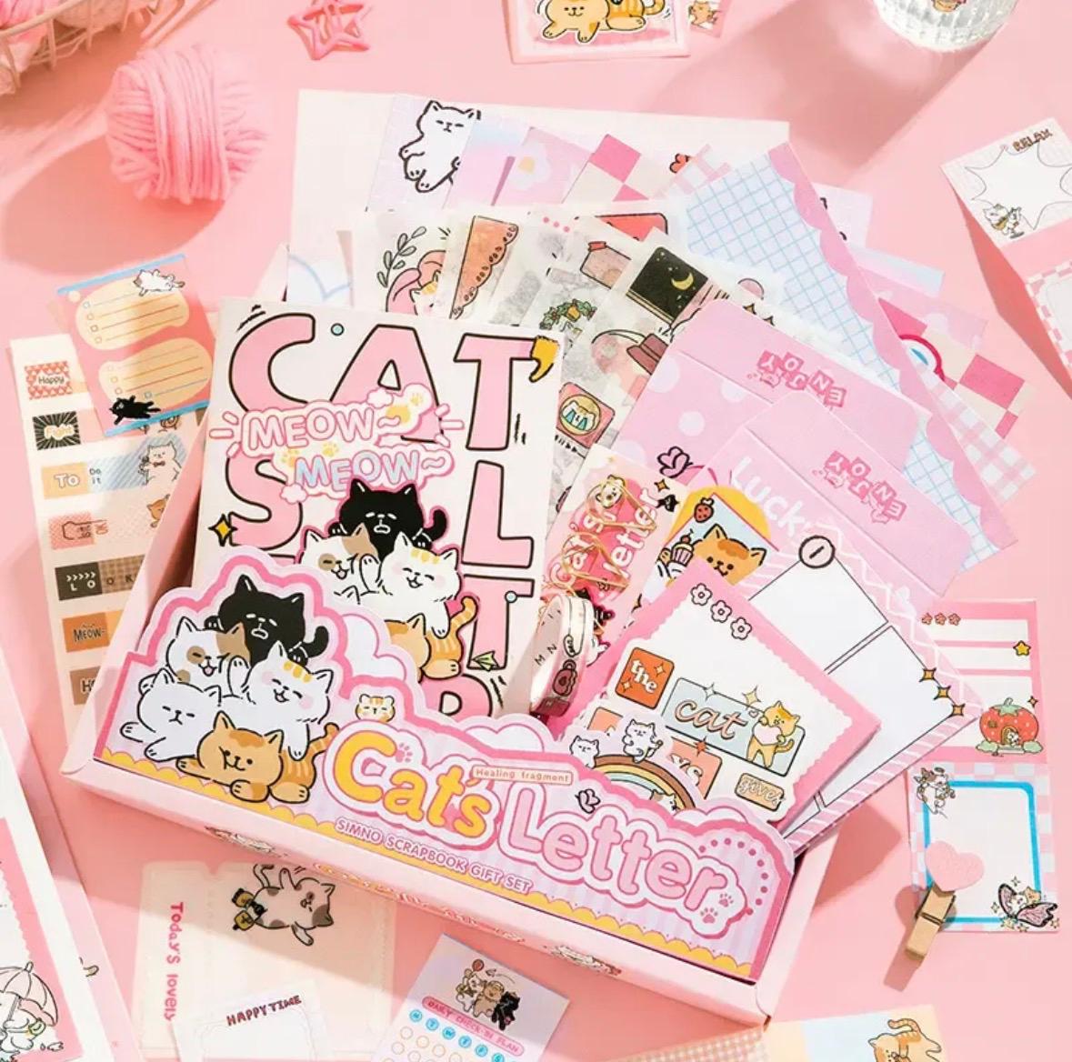 Kit "Cat's Letter": 116 Piezas de Pura Ternura Felina para tu Scrapbook.