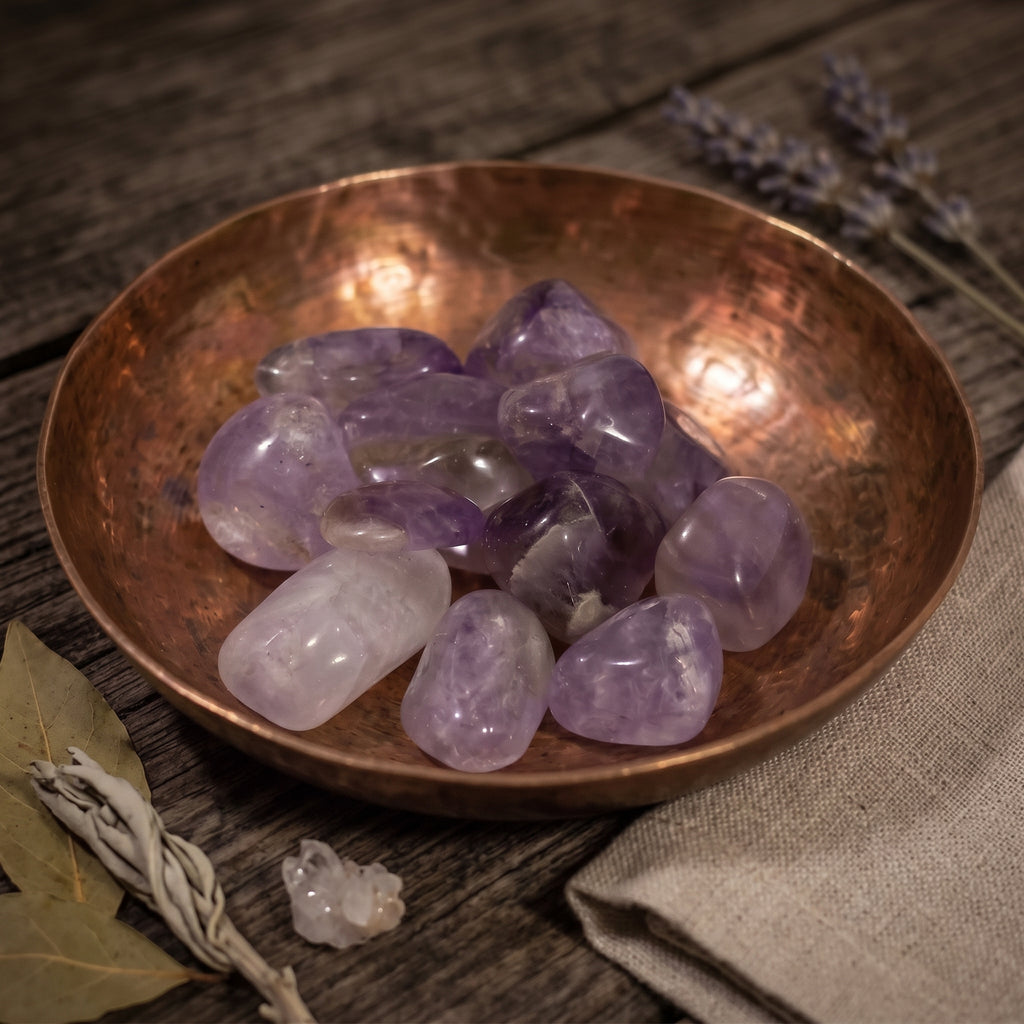 Cuarzo Amatista Natural Pulido 100 gr. Piedra Rodada para la  Protección, Intuición y Energía.