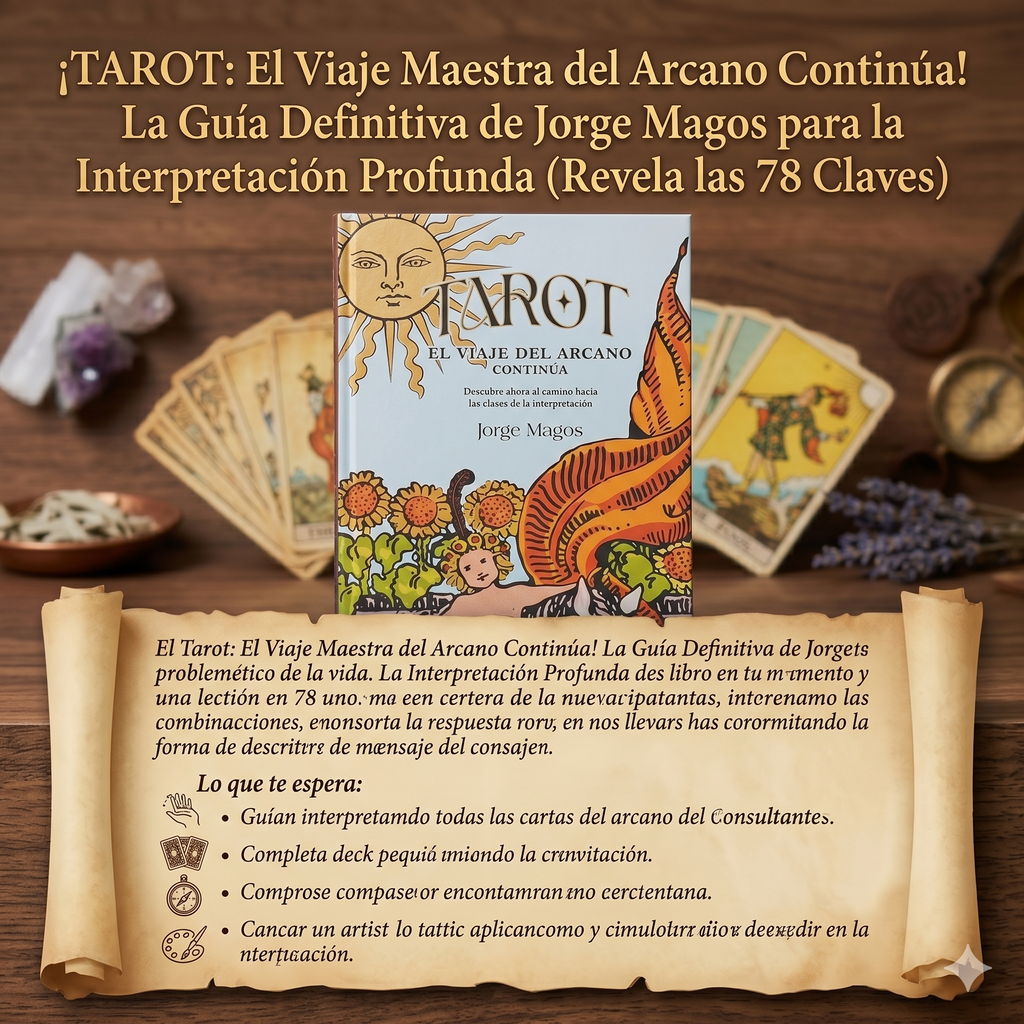 ¡TAROT: El Viaje Maestra del Arcano Continúa! La Guía Definitiva de Jorge Magos para la Interpretación Profunda (Revela las 78 Claves)
