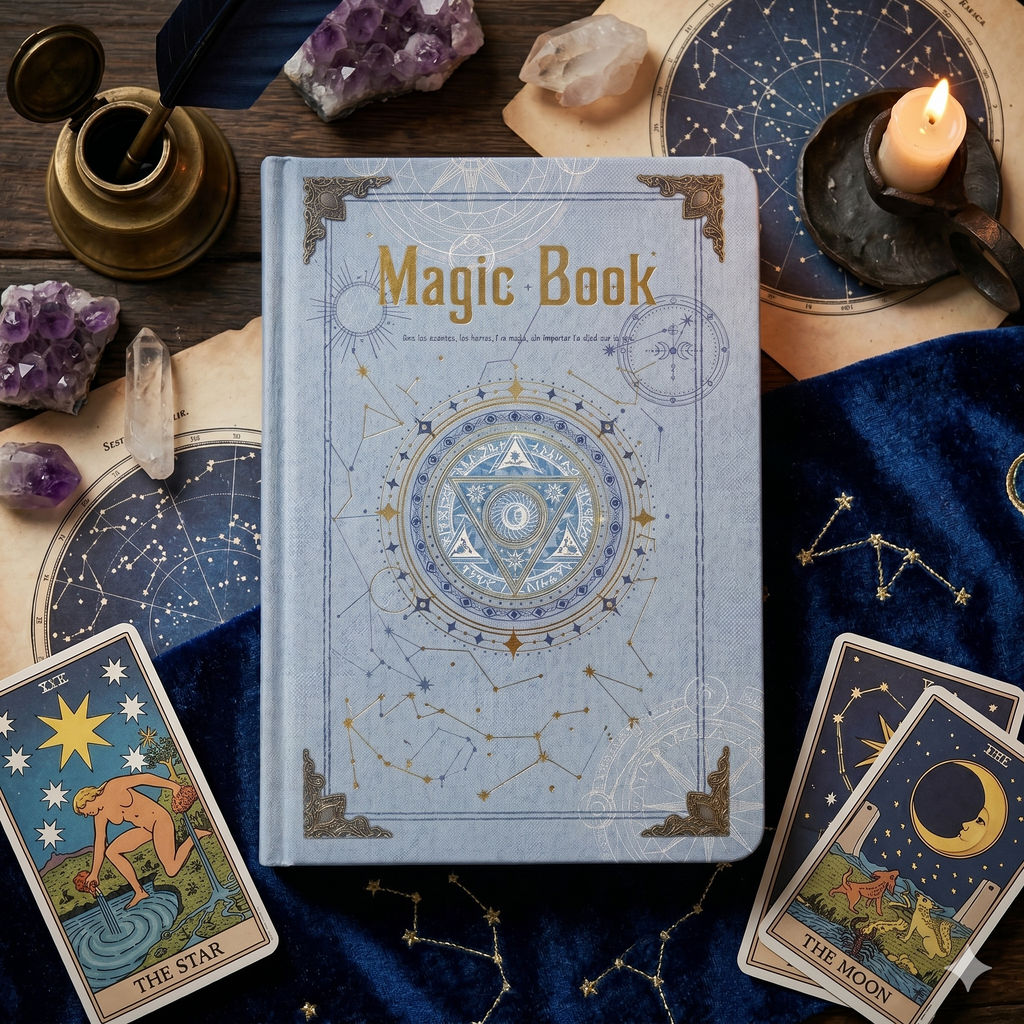 "Magic Book": Libreta Mágica Estilo Grimorio Vintage | Diario Esotérico, Astral y Tarot