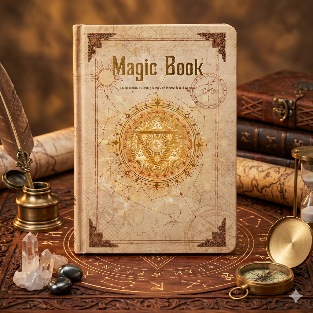 "Magic Book": Libreta Mágica Estilo Grimorio Vintage | Diario Esotérico, Astral y Tarot