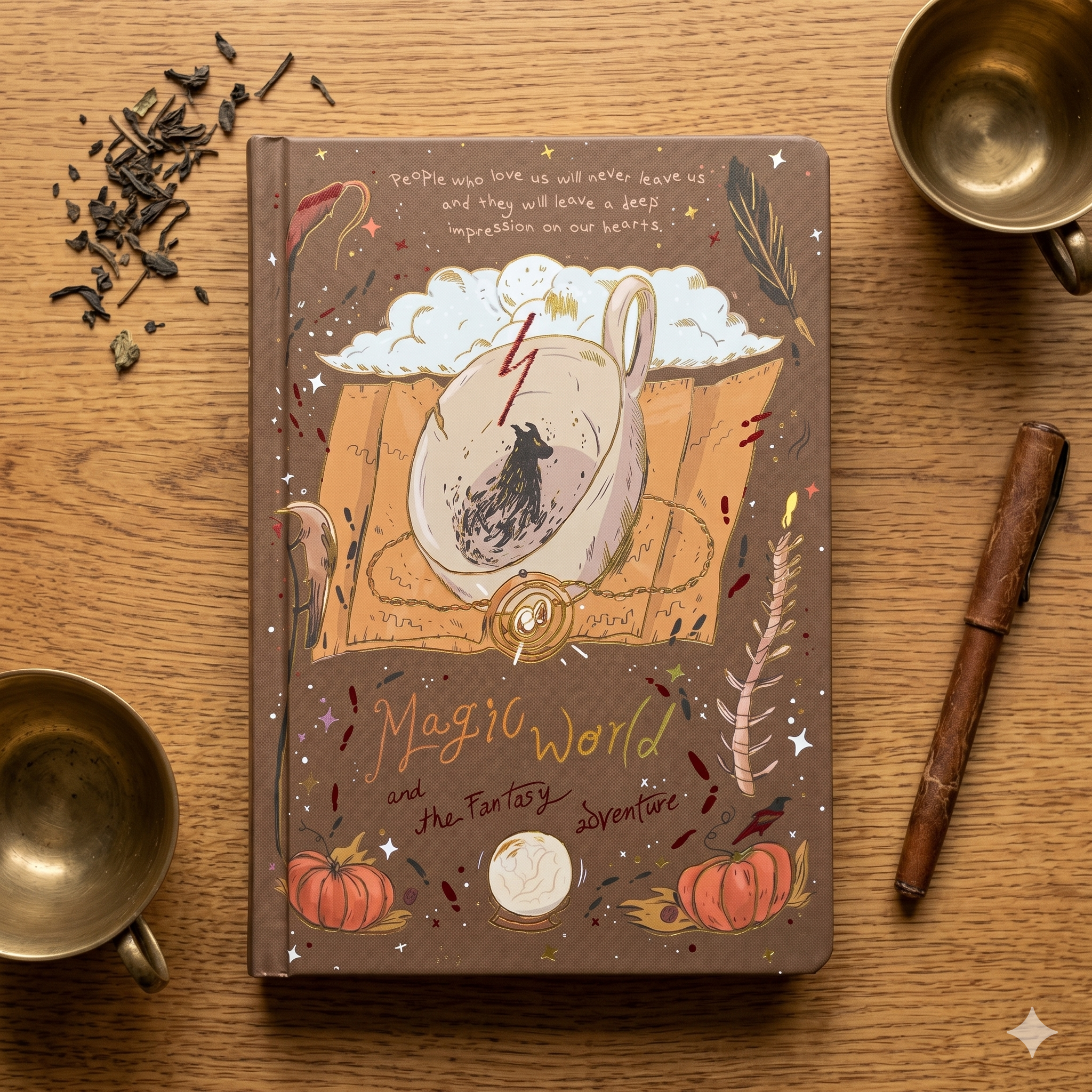 Libreta Mágica "Magic World" Tapa Dura | Diario de Fantasía Vintage