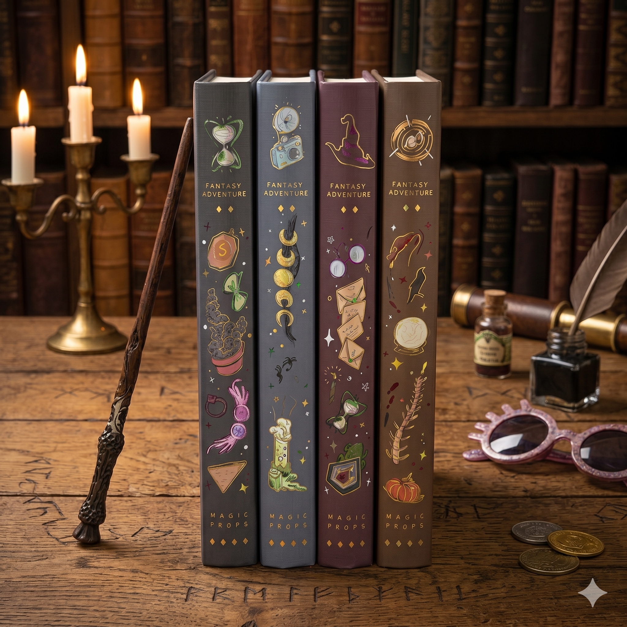 Libreta Mágica "Magic World" Tapa Dura | Diario de Fantasía Vintage