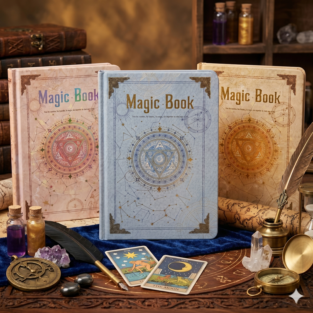 "Magic Book": Libreta Mágica Estilo Grimorio Vintage | Diario Esotérico, Astral y Tarot