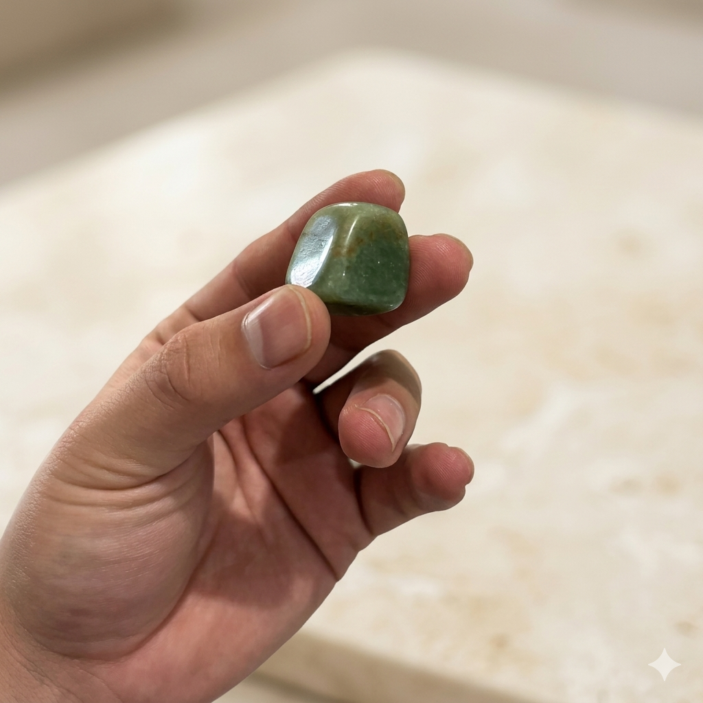 Cuarzo Aventurina Verde Natural Auténtico | Piedra Rodada de Abundancia, Protección y Poder Energético