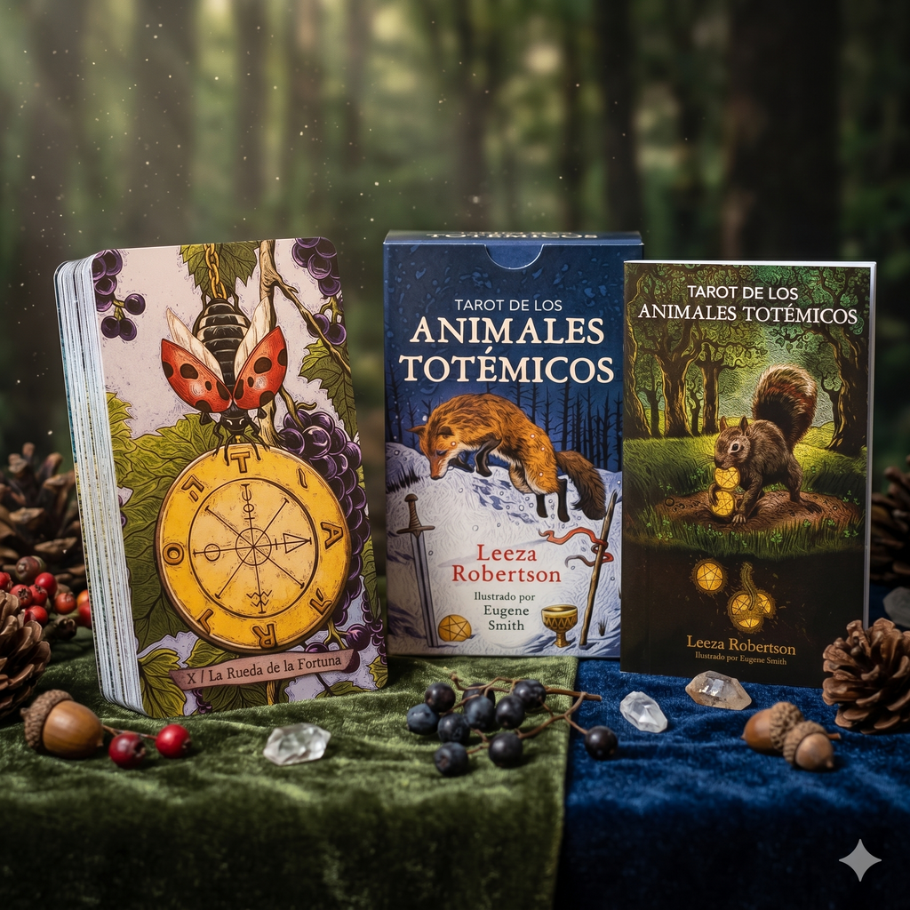 Tarot de los Animales Totémicos: Mazo de 78 Cartas y Libro Guía en Español para Conexión Espiritual