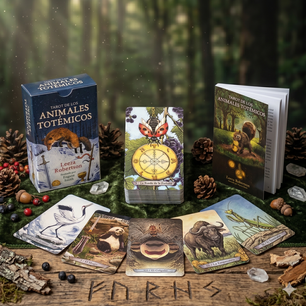 Tarot de los Animales Totémicos: Mazo de 78 Cartas y Libro Guía en Español para Conexión Espiritual