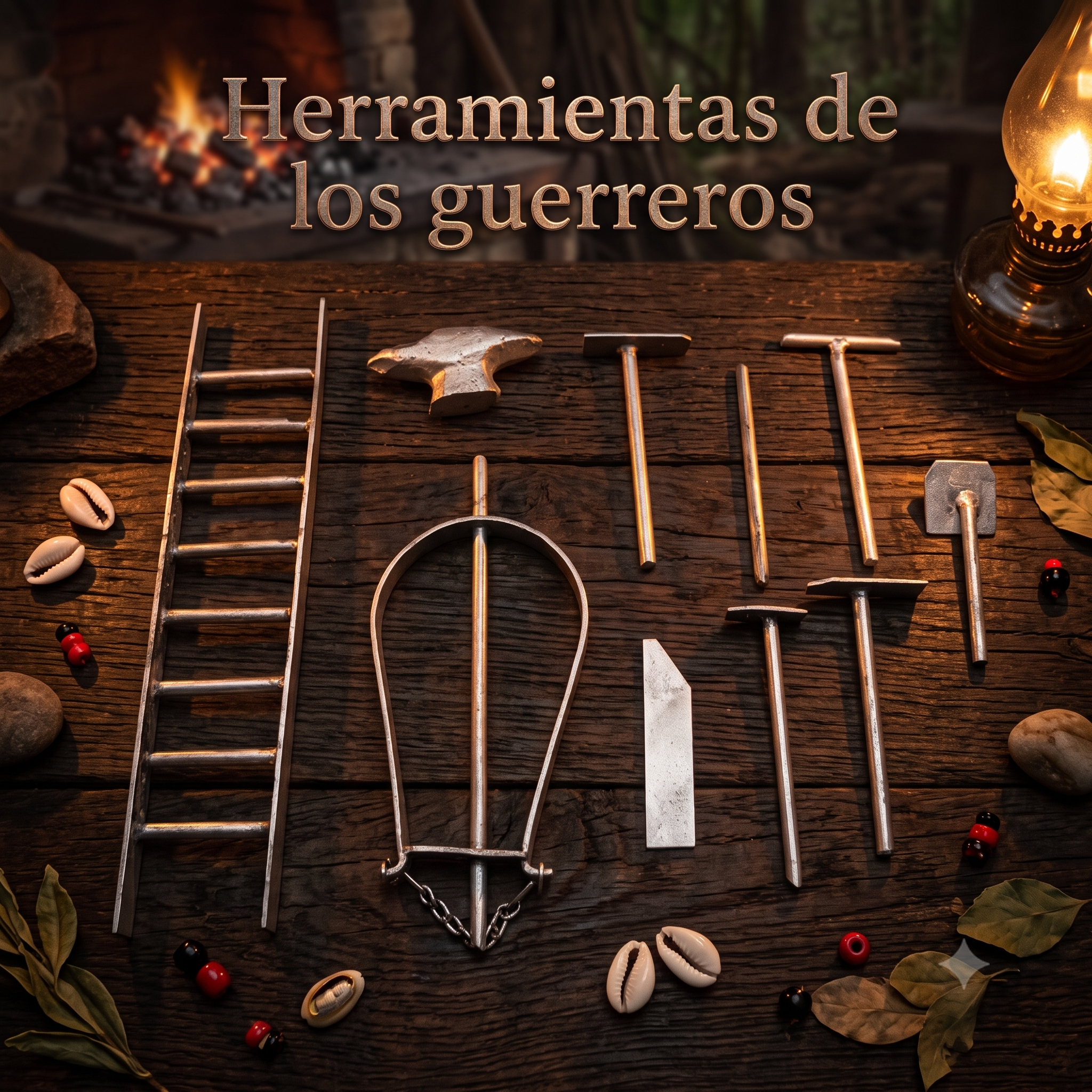 Set de Guerreros para Consagración | Mano de Orula  – Caldero y Herramientas en Acabado Plateado Premiun