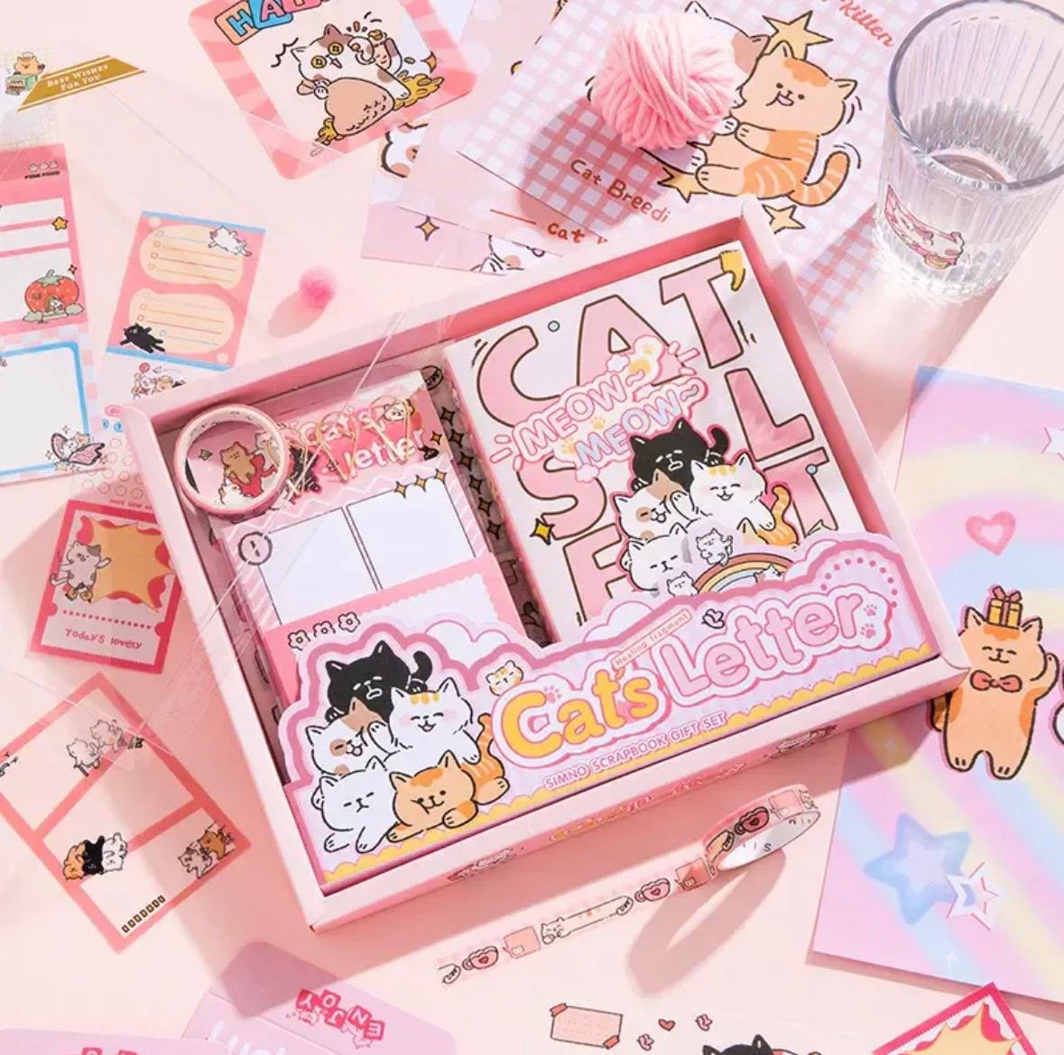 Kit "Cat's Letter": 116 Piezas de Pura Ternura Felina para tu Scrapbook.