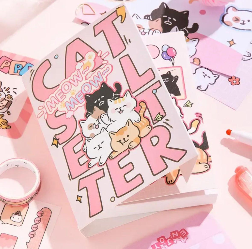 Kit "Cat's Letter": 116 Piezas de Pura Ternura Felina para tu Scrapbook.