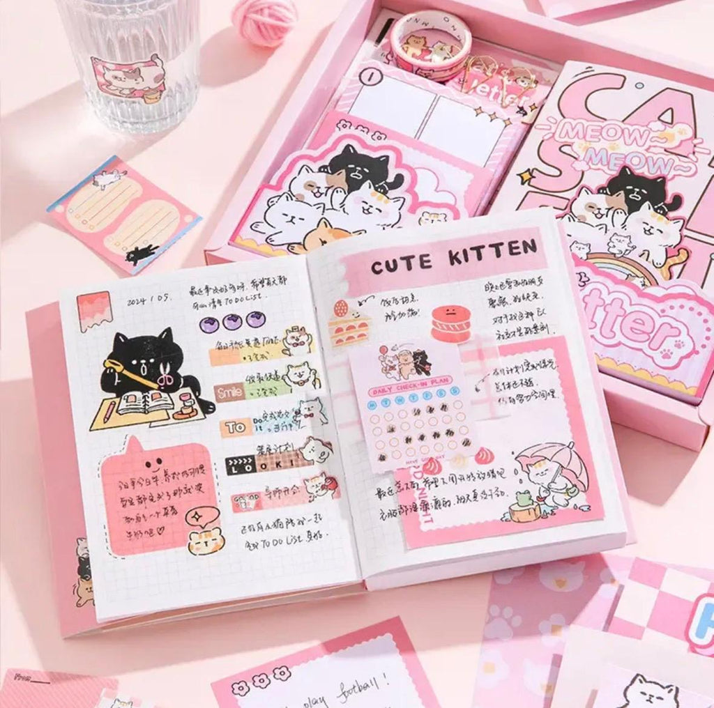 Kit "Cat's Letter": 116 Piezas de Pura Ternura Felina para tu Scrapbook.