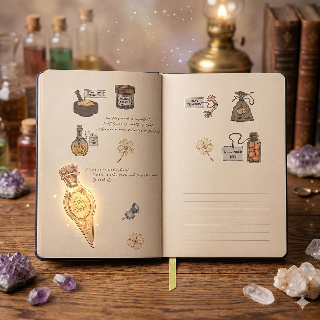 Libreta Mágica "Magic World" Tapa Dura | Diario de Fantasía Vintage